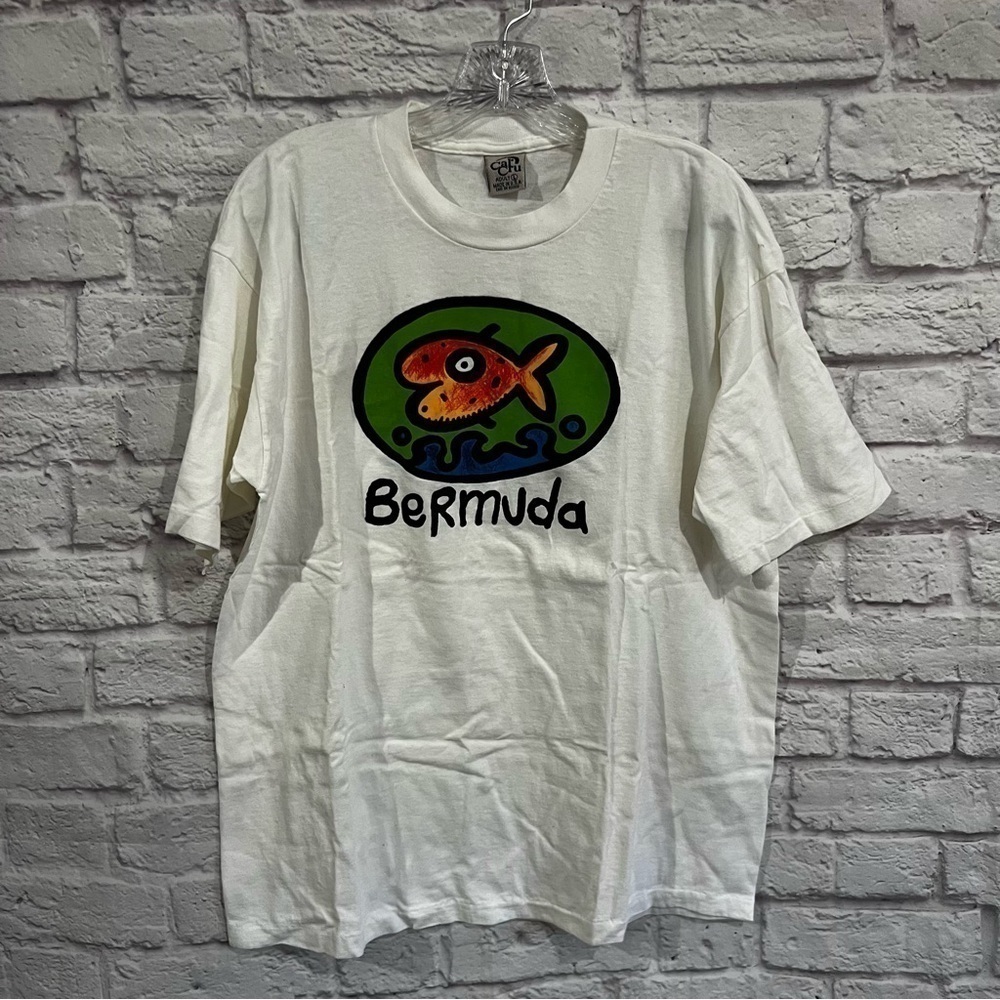 Vintage Cal Cru Bermuda single stitch T shirt large made in USA men’s womens
